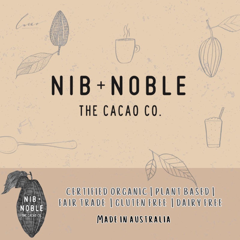 Nib + Noble Organic Drinking Chocolate Powder - Dairy-Free Hot Cocoa with Coconut Milk - Vegan, Gluten-Free Fair Trade Cacao - Plant-Based Chocolate Powder for Hot & Iced Drinks - 200g - Image 5